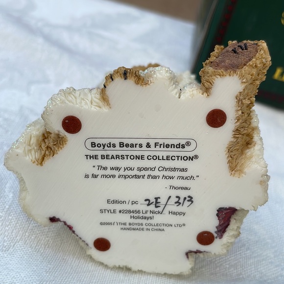 Boyd’s Bears The Bearstone Collection “Lil’ Nick” - Picture 4 of 4